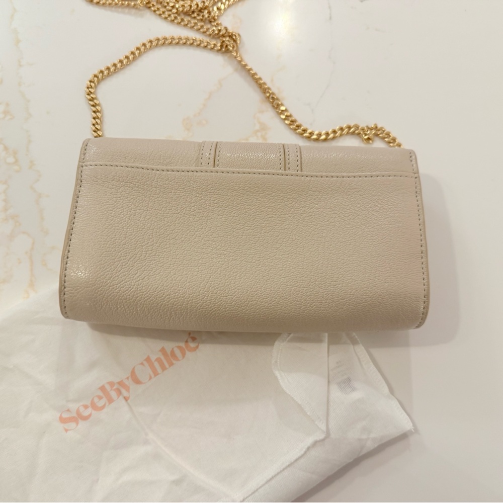SEE BY CHLOE HANA LEATHER CROSSBODY BEIGE IN COLOR - Picture 6 of 10